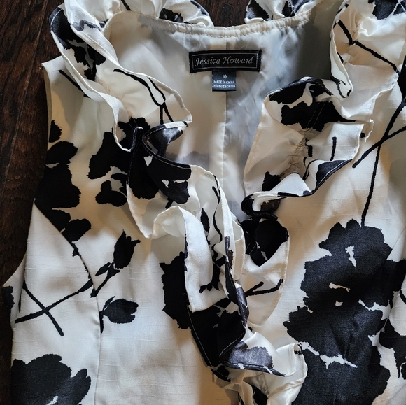 Jessica Howard Ruffle Collar Dress - Picture 2 of 4